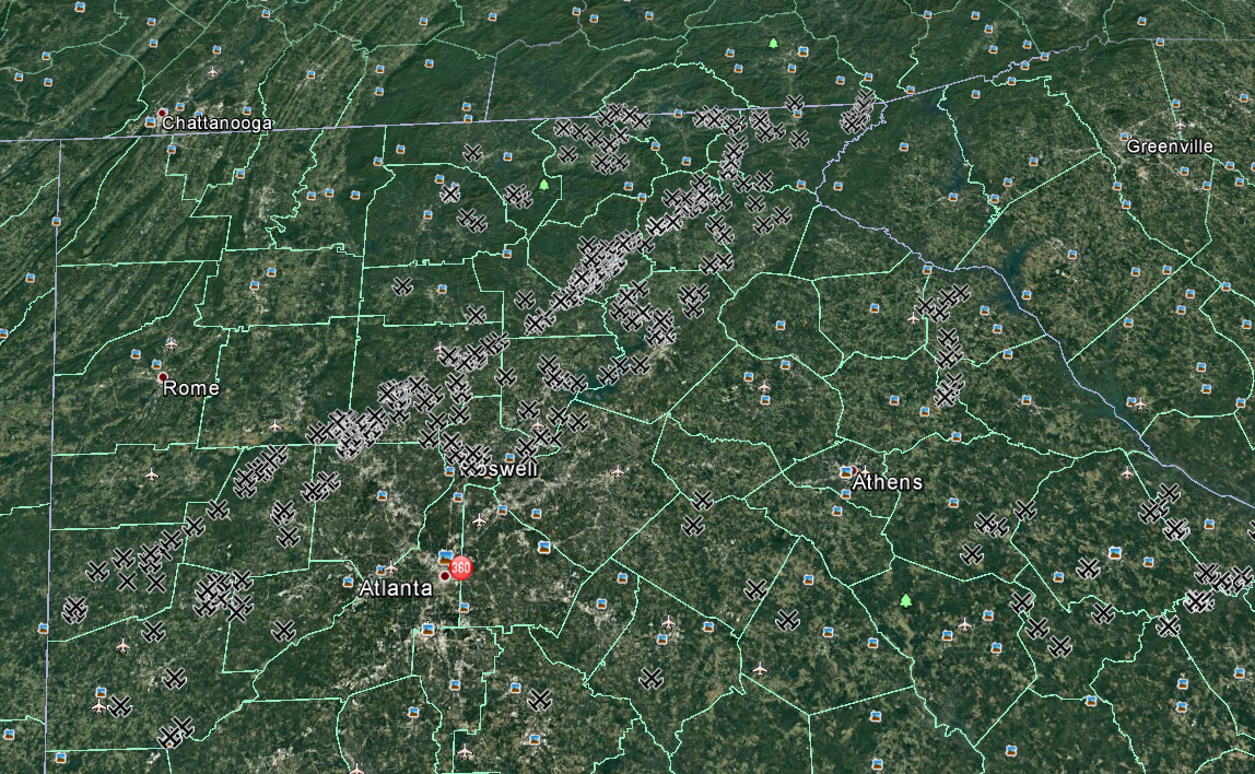 Using google earth and mapping gold mines