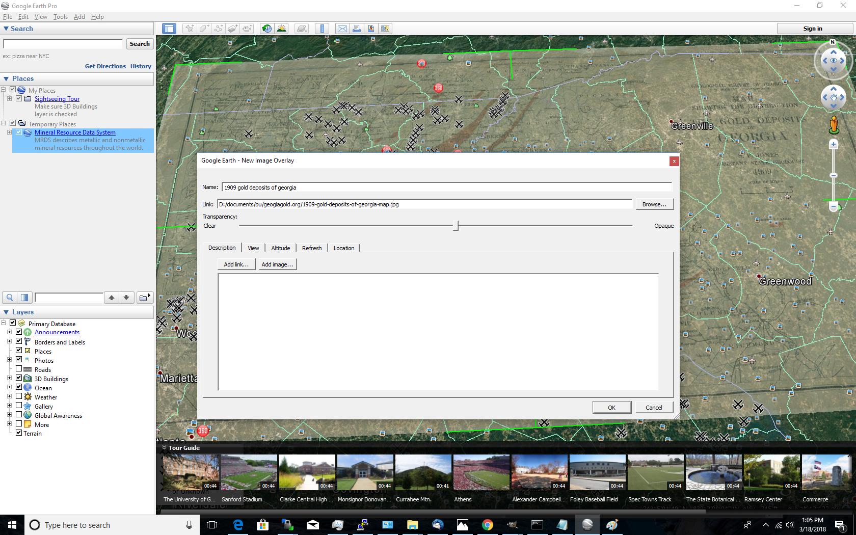 1909 Gold Deposits of — gold map